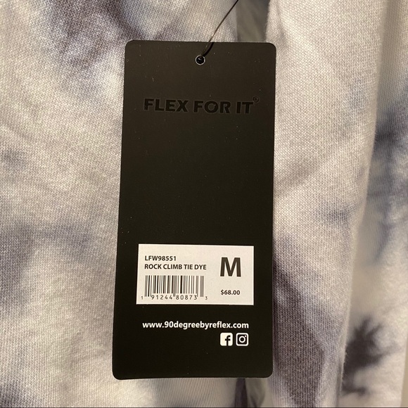 NWT Tie Dye Cropped Hoodie Sweatshirt - Indigo - Picture 7 of 10